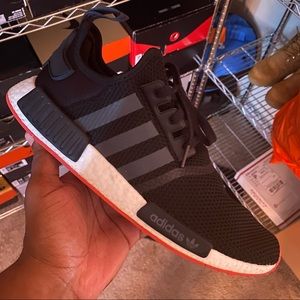 Adidas NMD R1 Core Black/Trace Scarlet Red/White